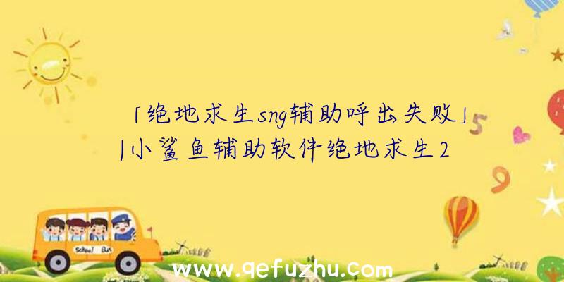 「绝地求生sng辅助呼出失败」|小鲨鱼辅助软件绝地求生2